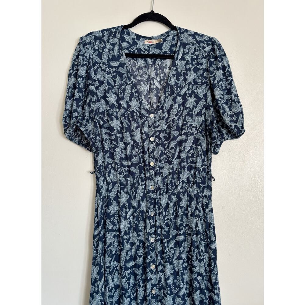 Faherty Navy Floral Maxi Dress - Picture 3 of 12